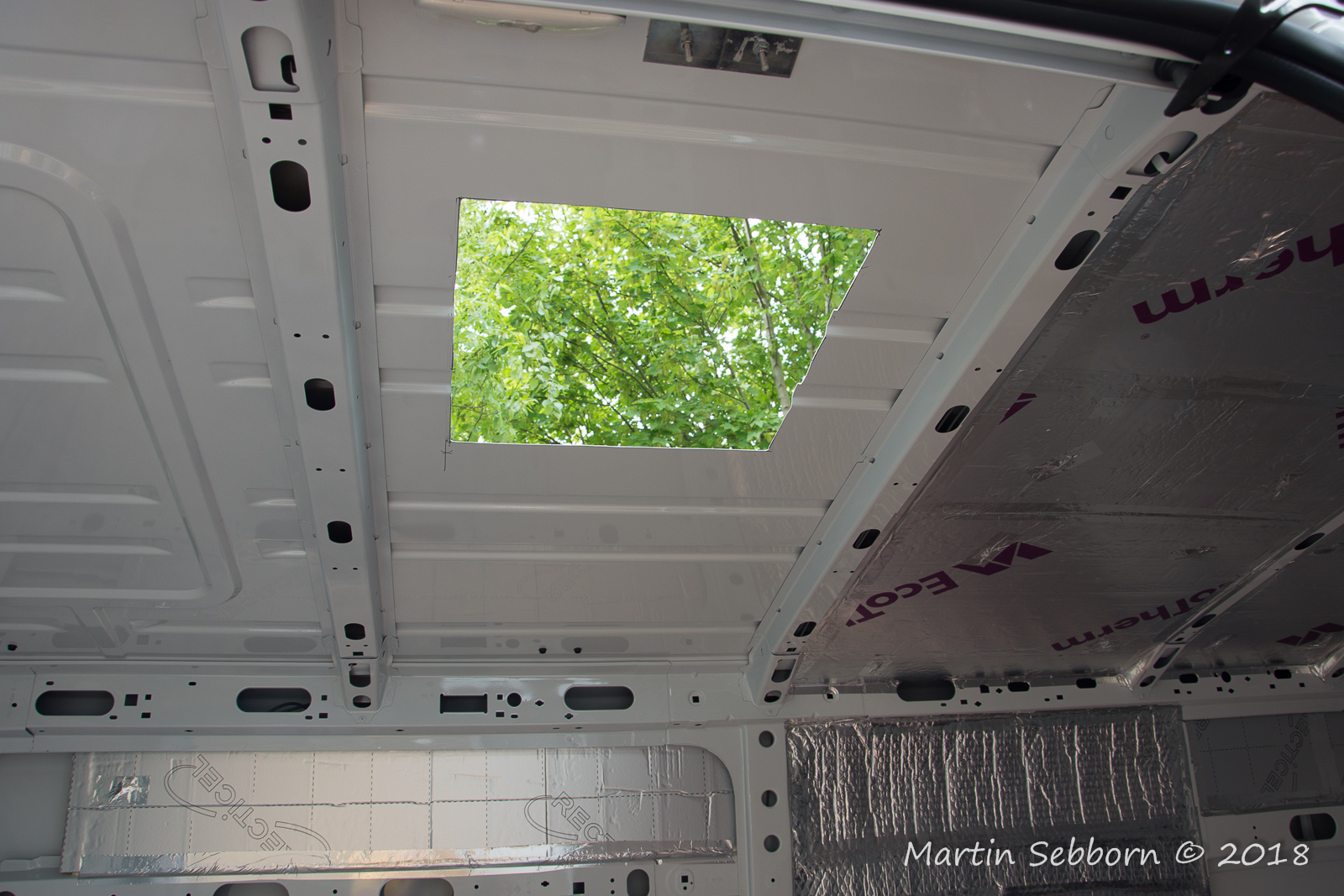 There is a hole in the roof!